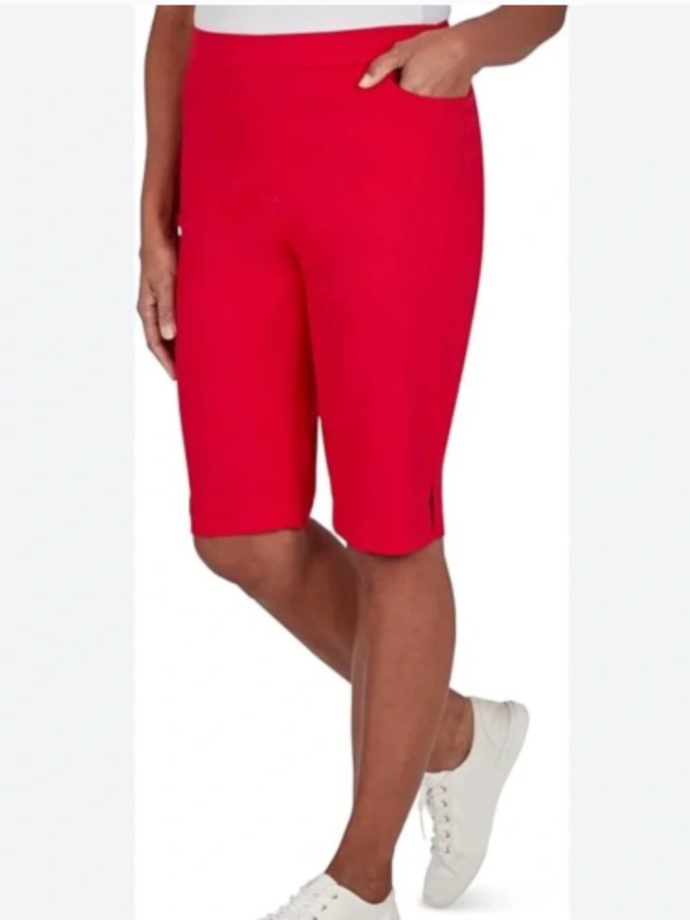 Alfred Dunner Red Pocket Allure Bermuda Shorts